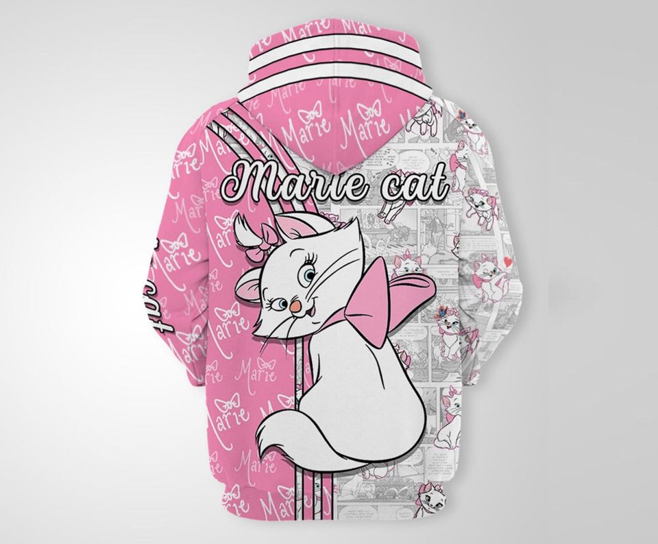 Marie The Aristocats Pink 3D Hoodie