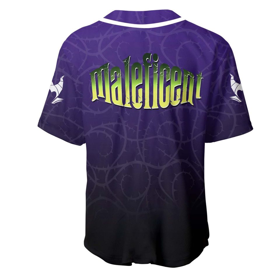 Maleficent Ombre Purple Black Disney Custom Baseball Jersey