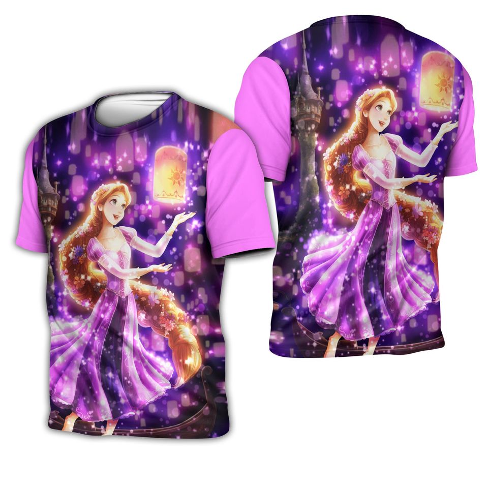 Rapunzel Bling Purple Button Overalls Patterns Disney T-shirts