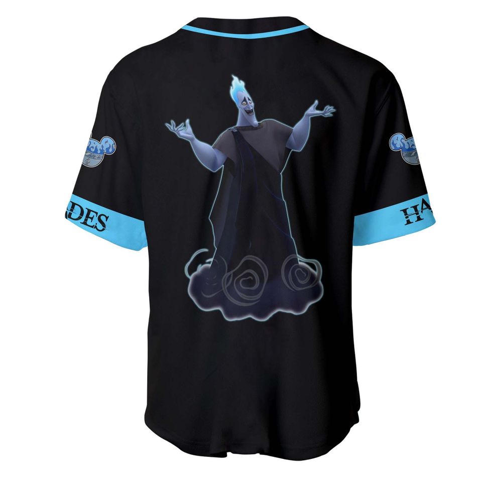 Villain Hades Black Neon Blue | Disney Custom Baseball Jerse