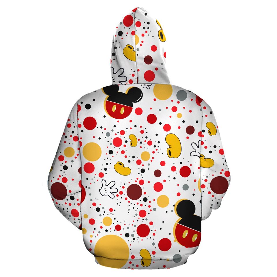 Mickey Mouse Polkadot Pattern | Disney 3D Hoodie