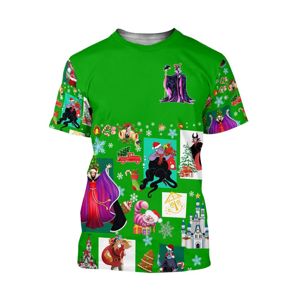 Maleficent Green Disney Christmas 2022 3D T Shirt