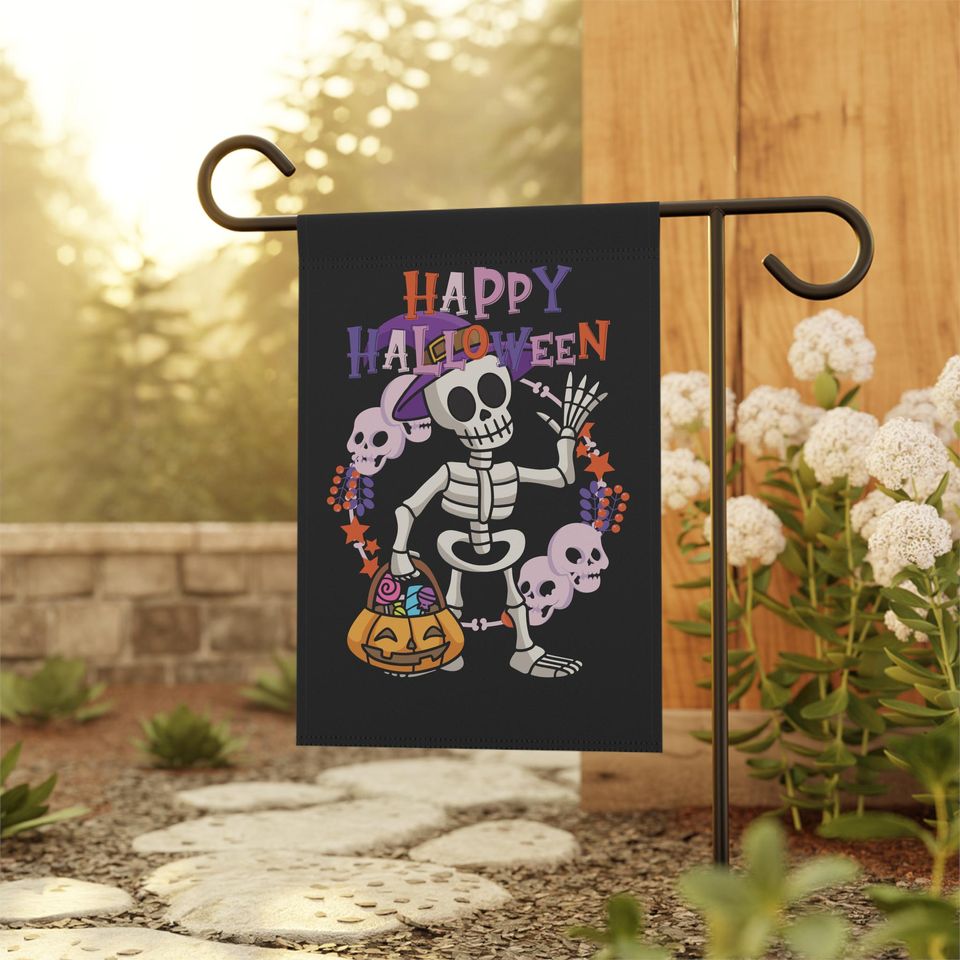 Halloween Garden Flag   - Spooky Season Delight