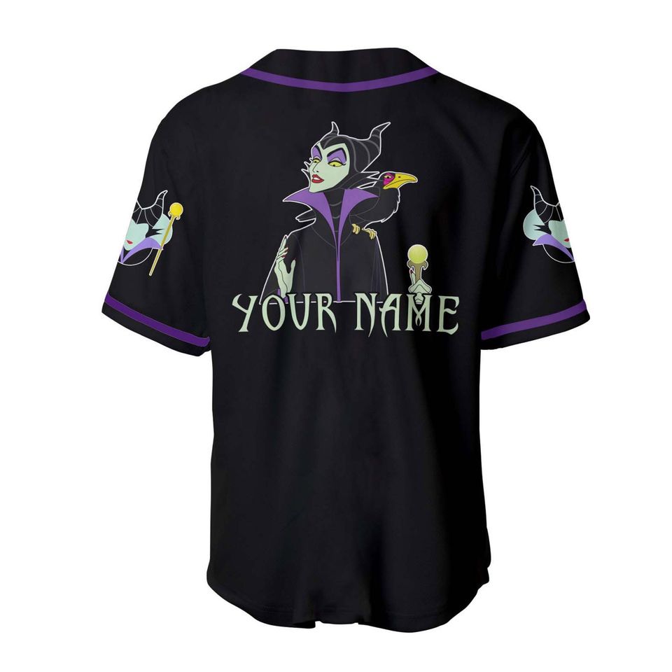 Evil Queen Maleficent Black Jersey | Disney Custom Baseball Jersey
