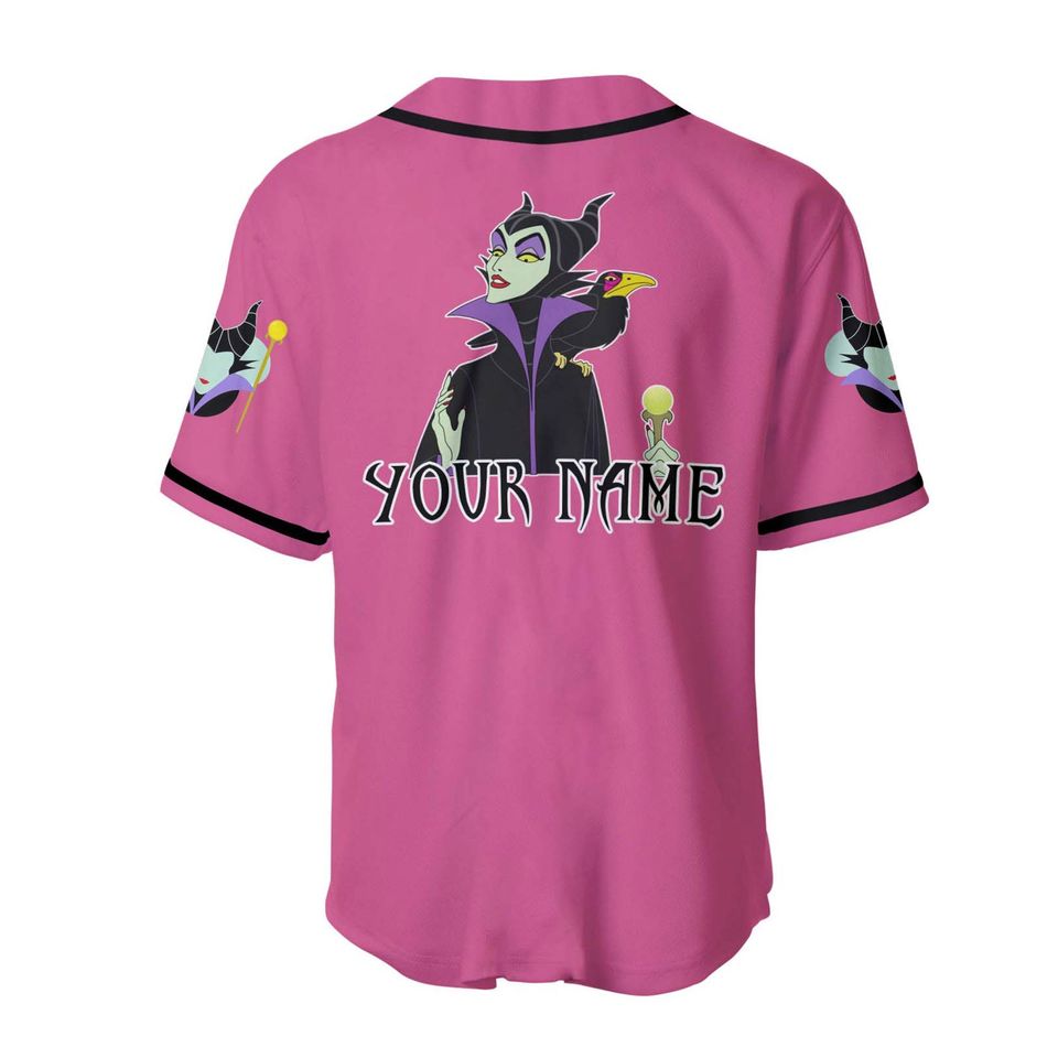 Villain Maleficent Black Pink | Disney Baseball Jersey Personalized