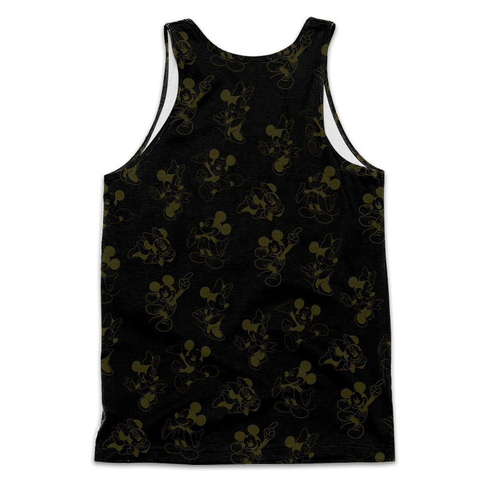 Mickey Google Funny Quote Black Disney Cartoon 3D Tank Top
