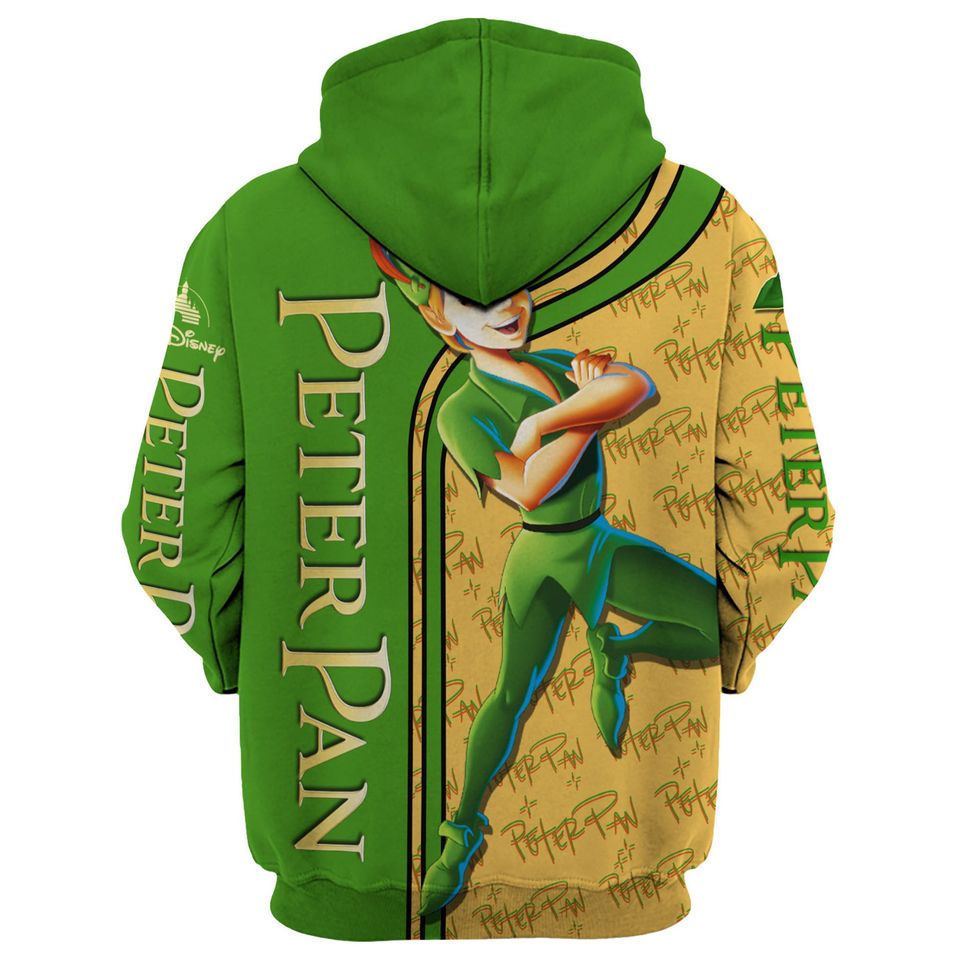 Peter Pan Green Yellow | Disney 3D Hoodie