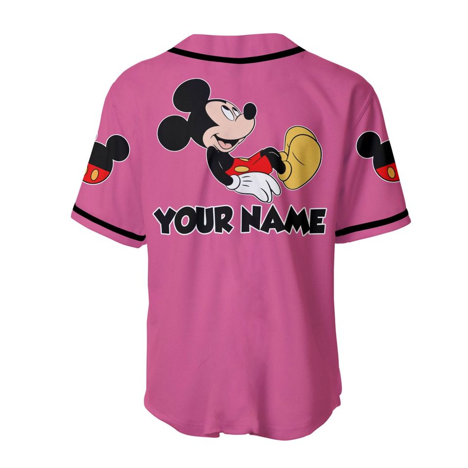 Mickey Mouse Black Pink | Custom Disney Baseball Jersey