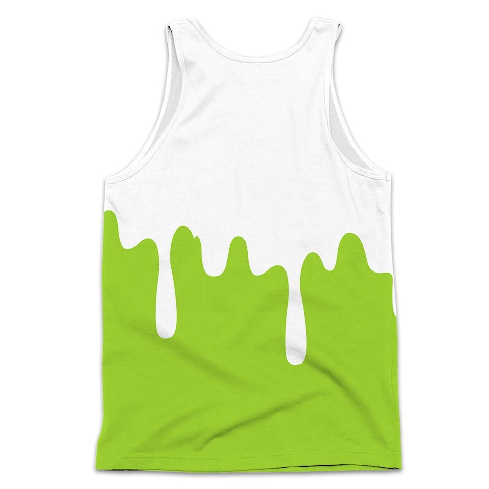 Tinker Bell Dripping Paint Green White Disney Cartoon Graphic Summer Vacation 3D Tank Top