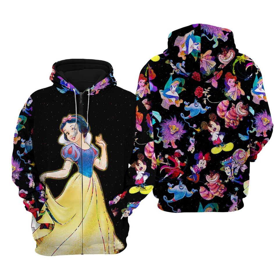 Snow White Galaxy Night Sky Patterns Disney 3D Hoodie