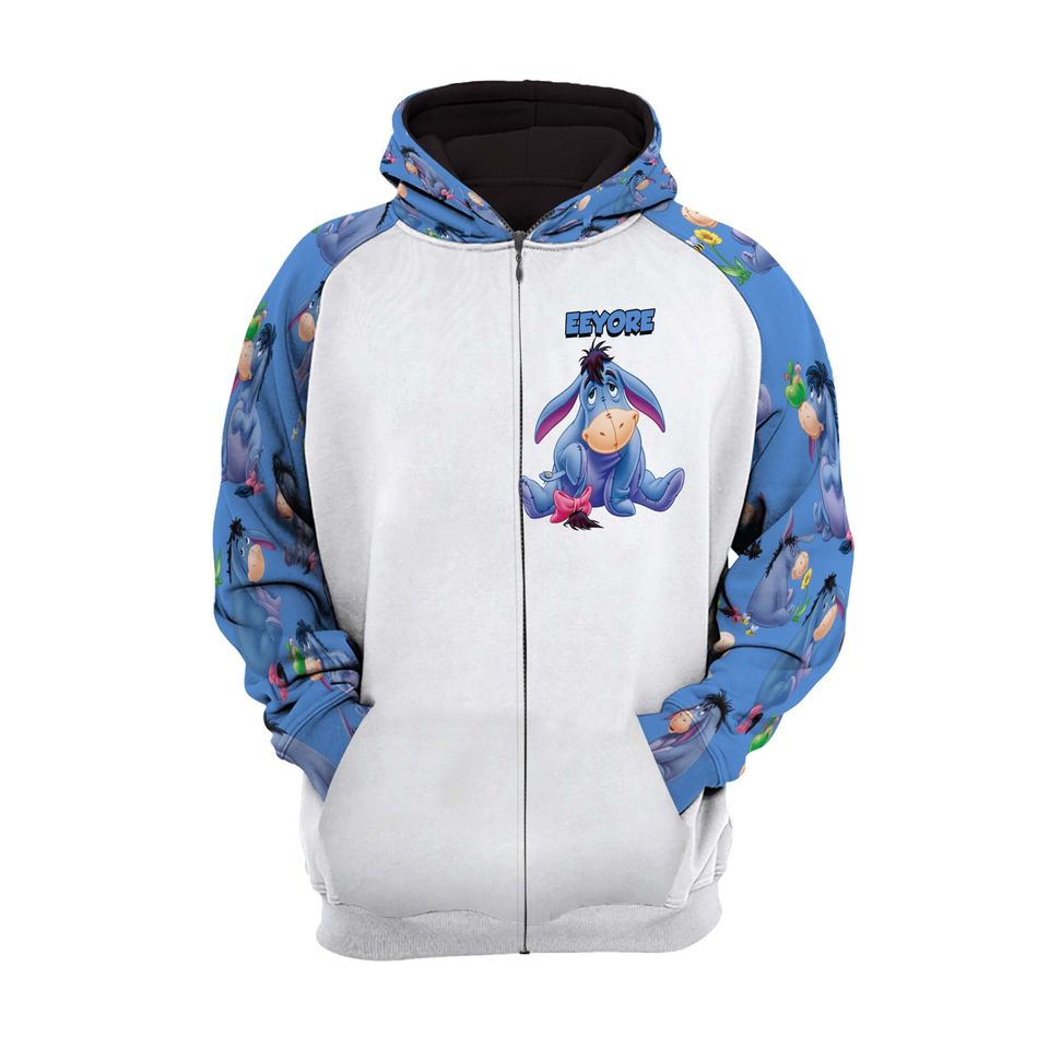 Eeyore Donkey Raglan Disney 3D Printed Hoodie
