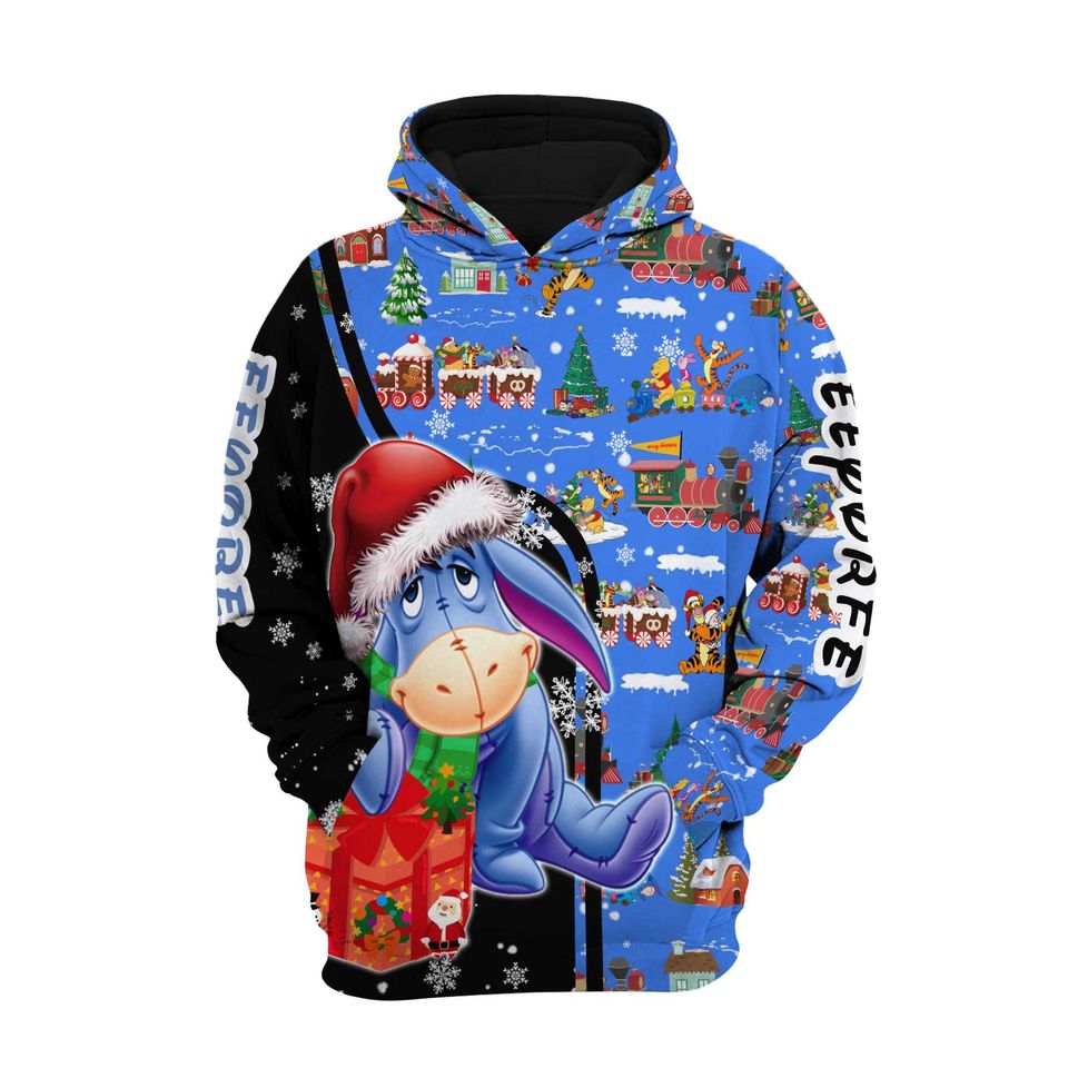 Eeyore Donkey Christmas Disney 3D Hoodie