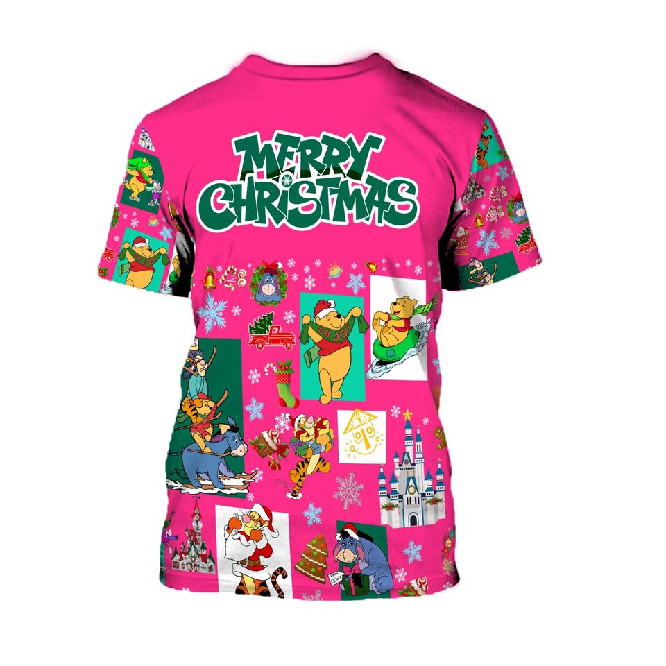 Piglet Pink Disney Christmas 2022 3d Shirt