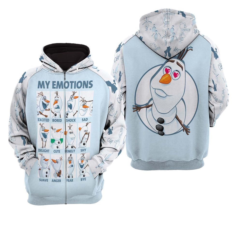 Olaf My Emotions  Disney 3D Hoodie