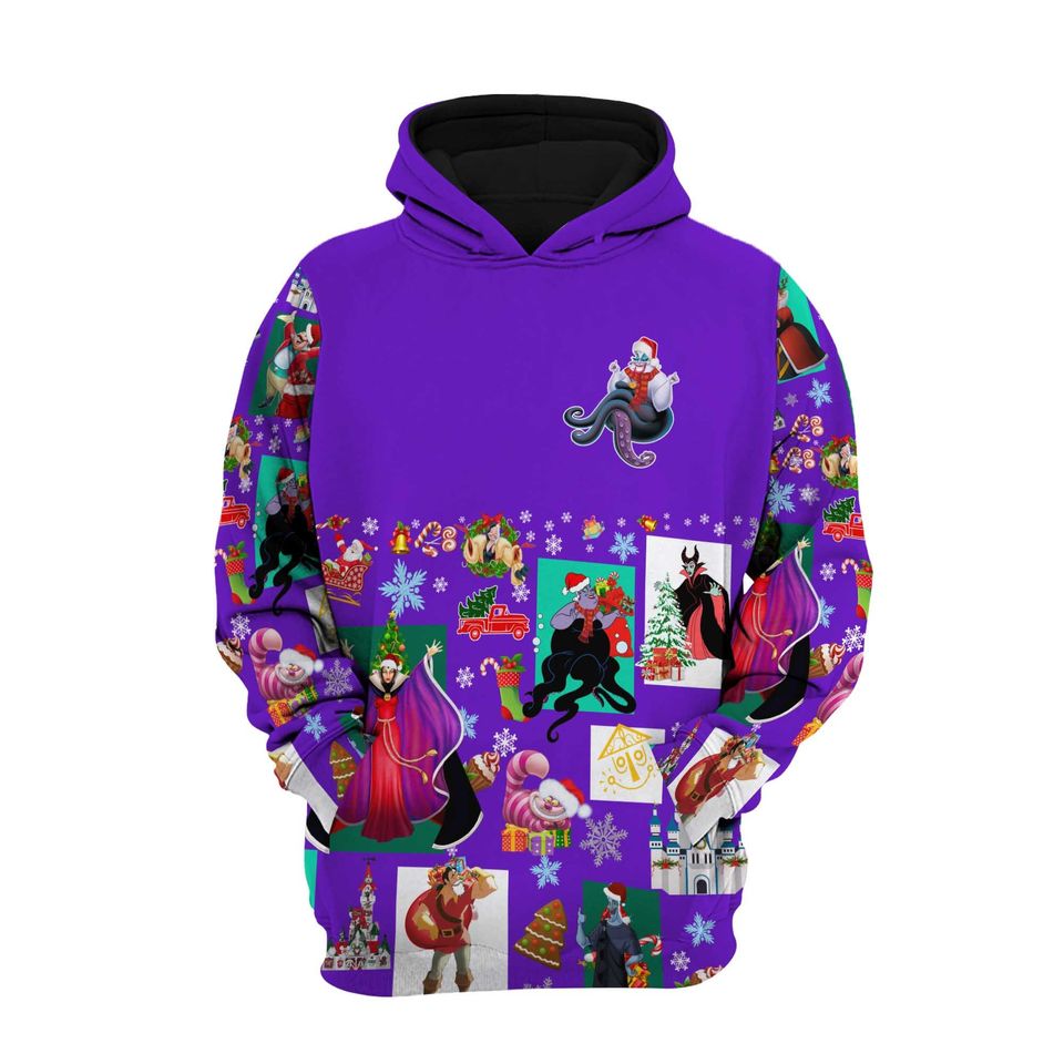 Ursula Violet Christmas Disney 3D Hoodie