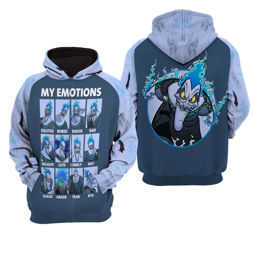 Hades My Emotions Disney 3D Printed Hoodie