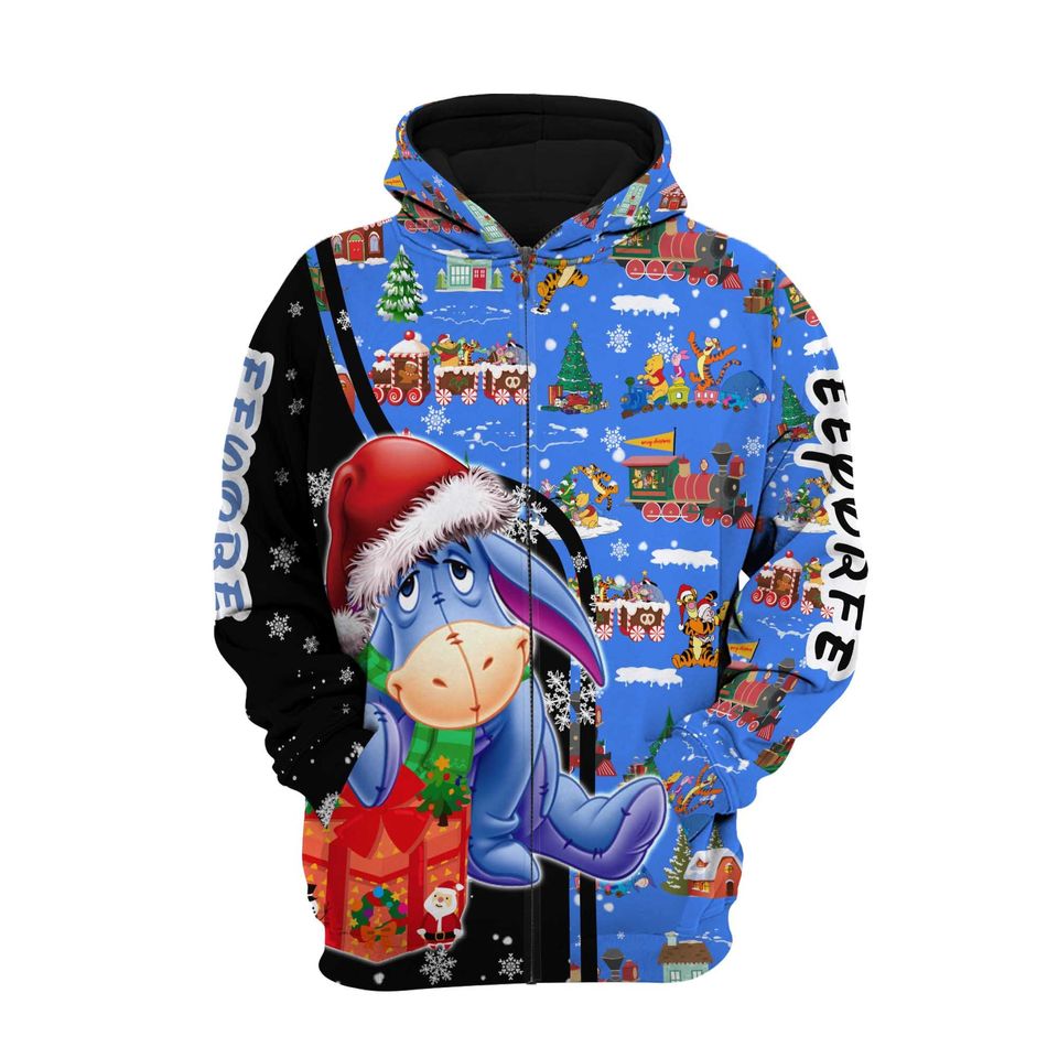 Eeyore Donkey Christmas Disney 3D Hoodie