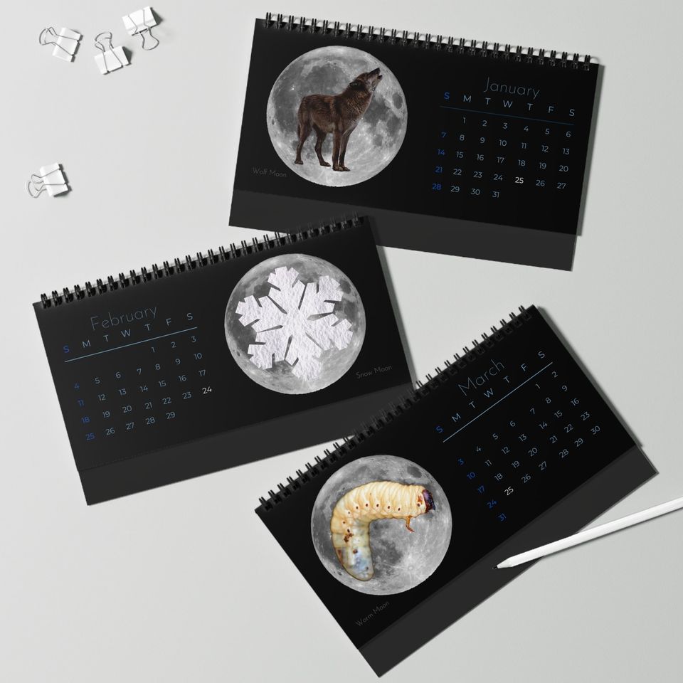 Full Moon 2024 Desk Calendar