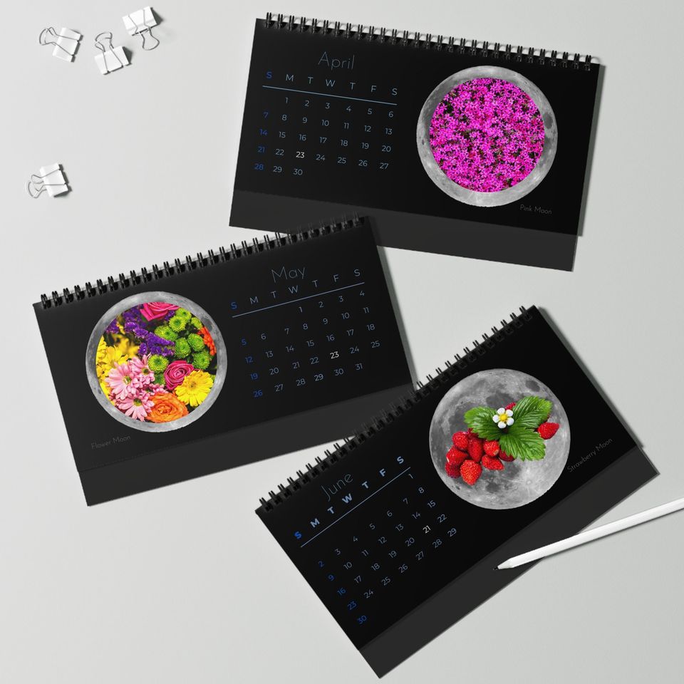 Full Moon 2024 Desk Calendar