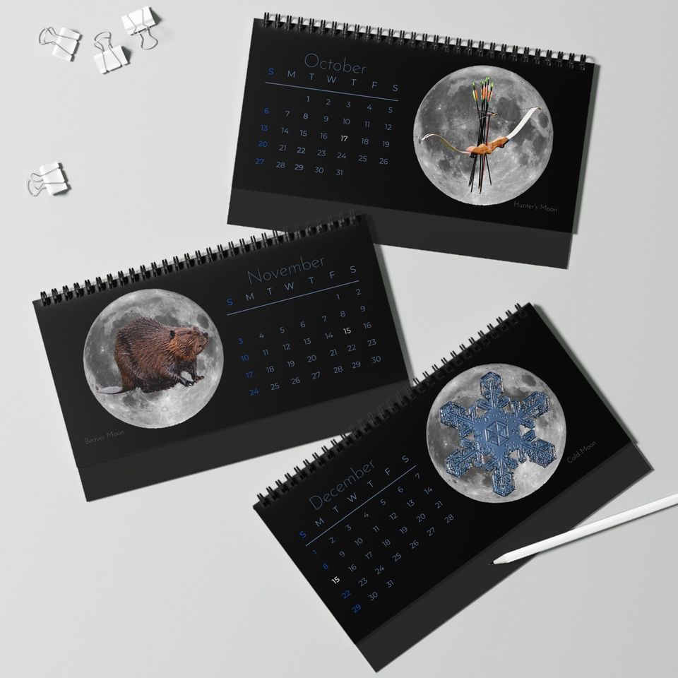 Full Moon 2024 Desk Calendar