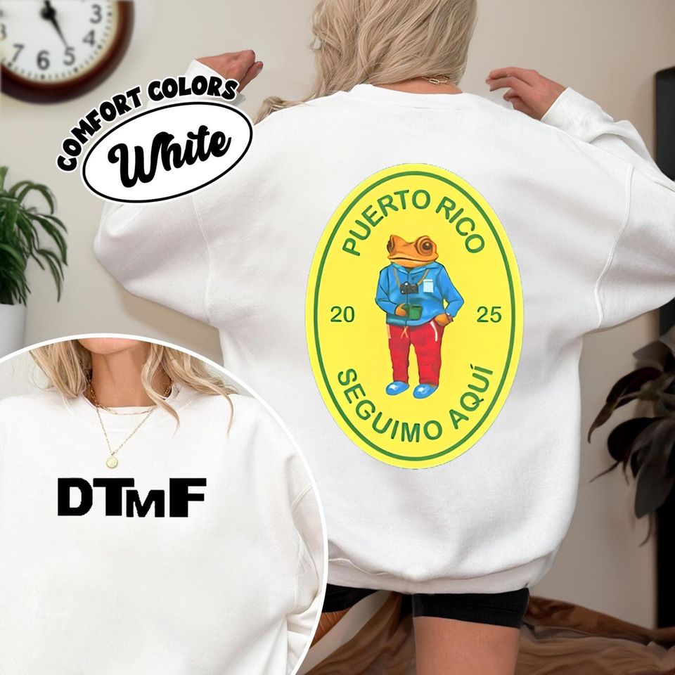 Bad Bunny Debi Tirar Mas Fotos  Double Sided Sweatshirt, Bad Bunny DTMF Merch