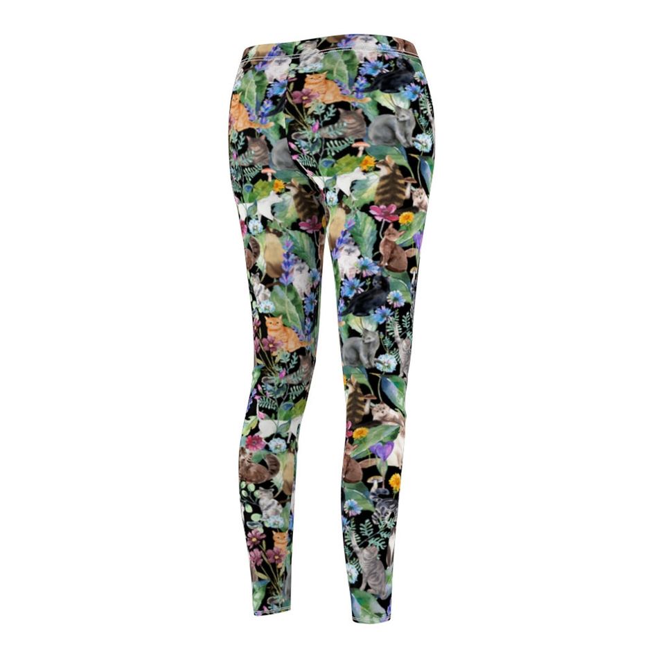 Women's Floral Cats Soft Leggings