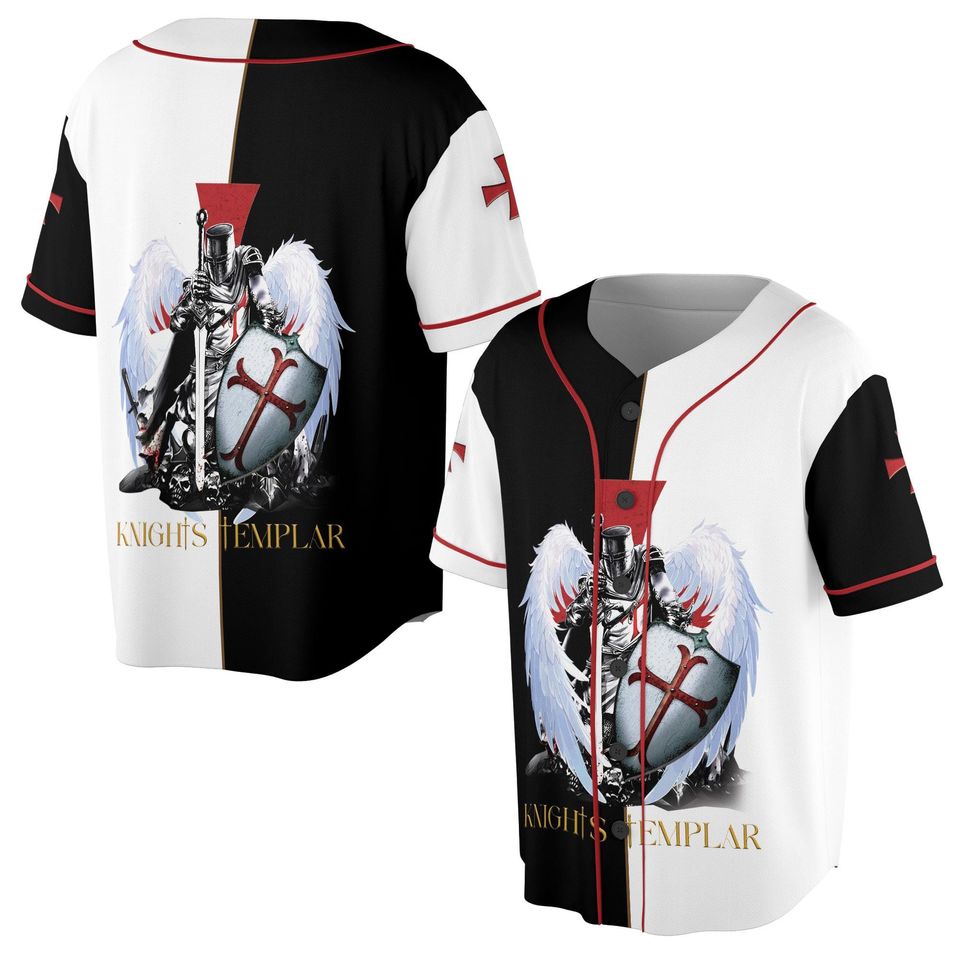 Knights Templar Christian Faith Baseball Jersey