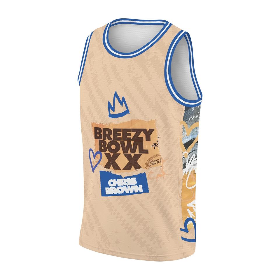 Chris Brown Tour 2025 Baseketball Jersey