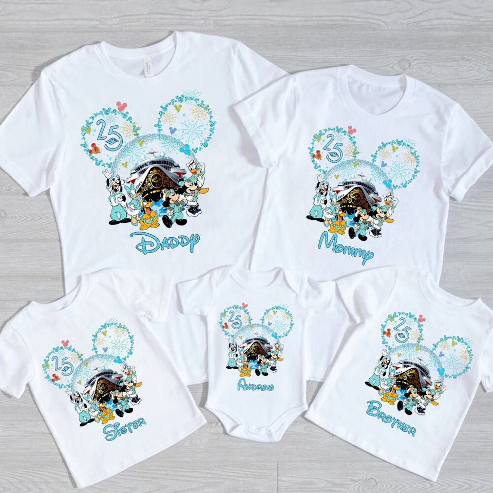 Personalized Disney Cruise Line 25th Anniversary Shirt