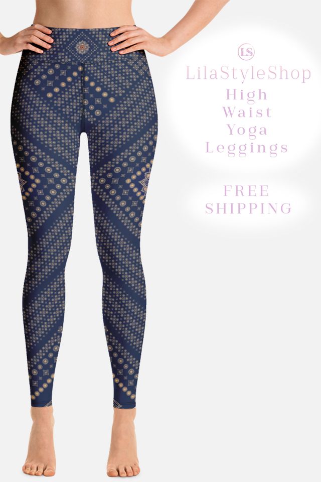 Gold Mandala High Waist Printed Patterned Leggings