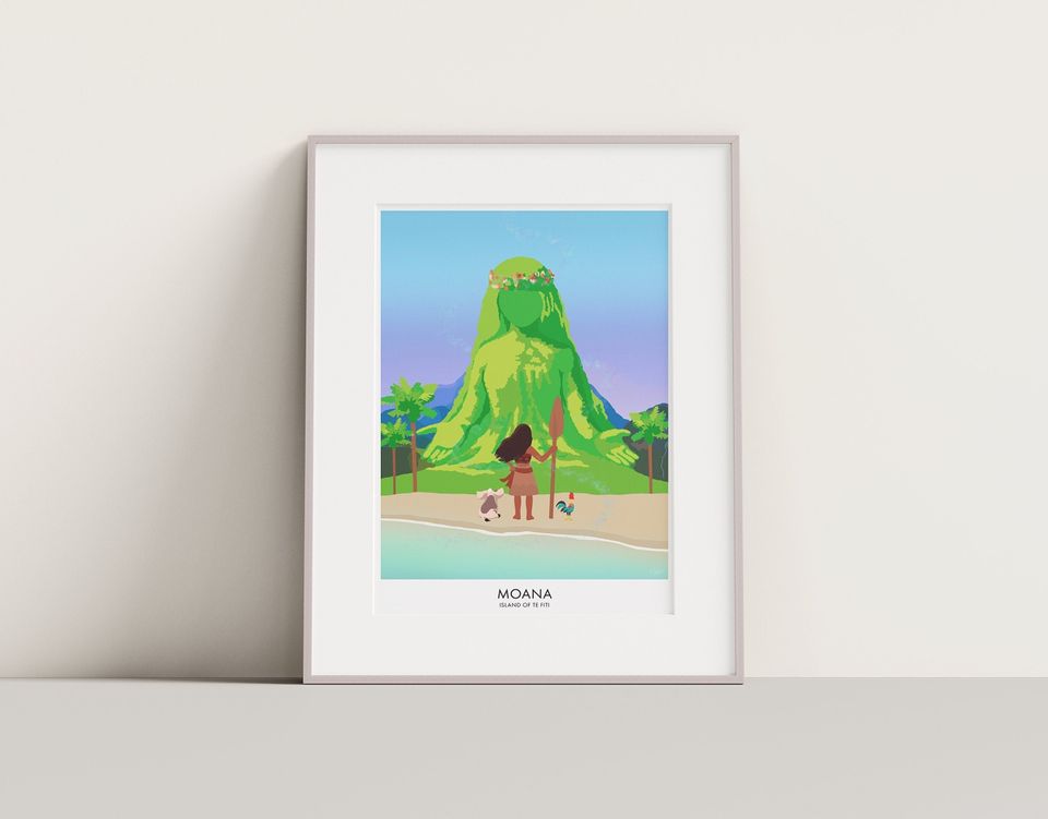 Moana Princess, Disney poster, art decoration