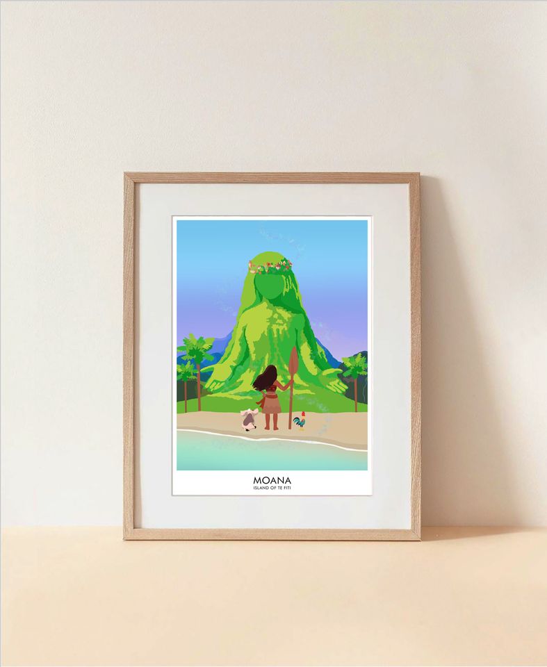 Moana Princess, Disney poster, art decoration