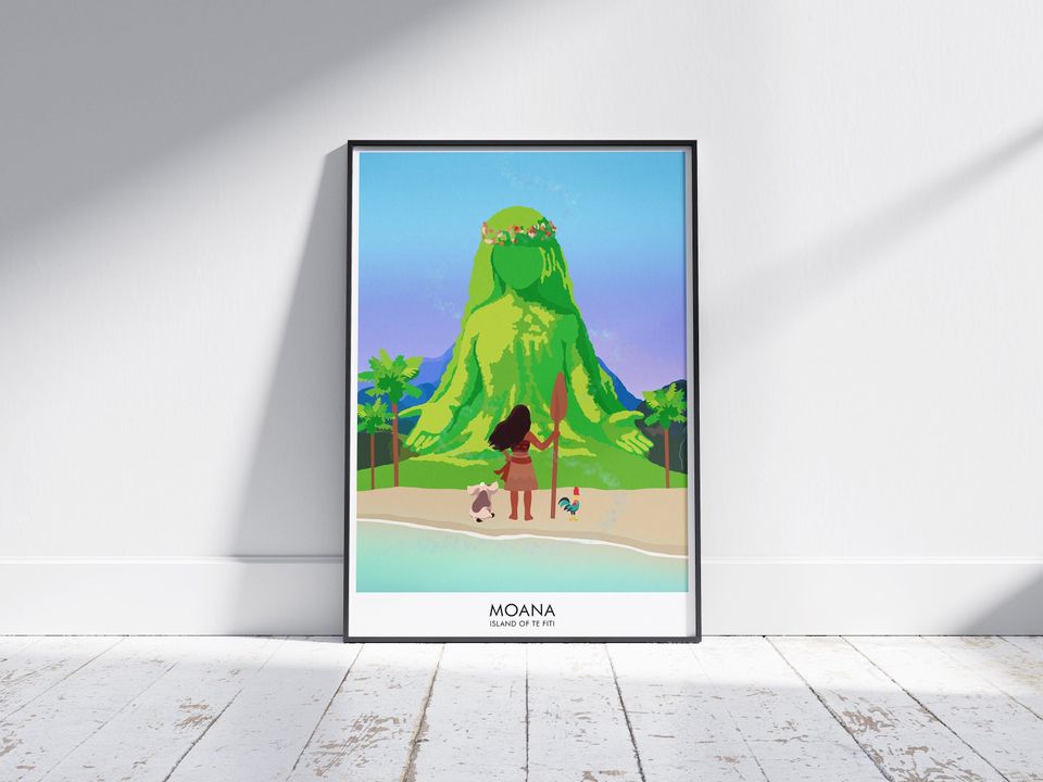 Moana Princess, Disney poster, art decoration