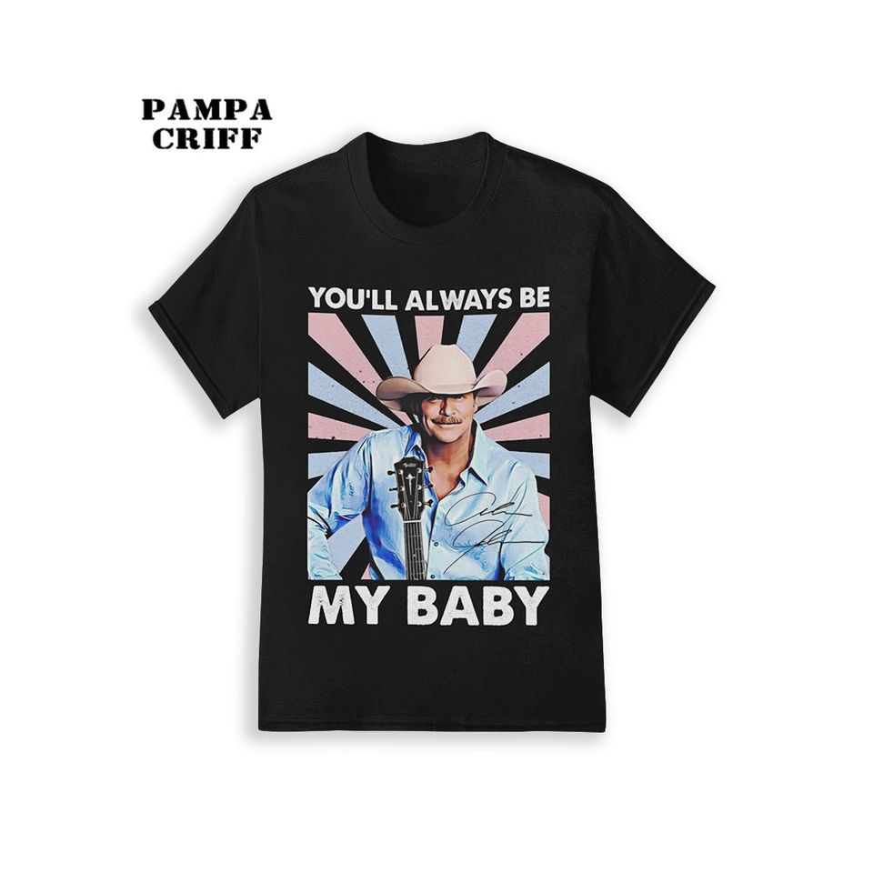 Alan Jackson Signature T-Shirt. Retro Shirt