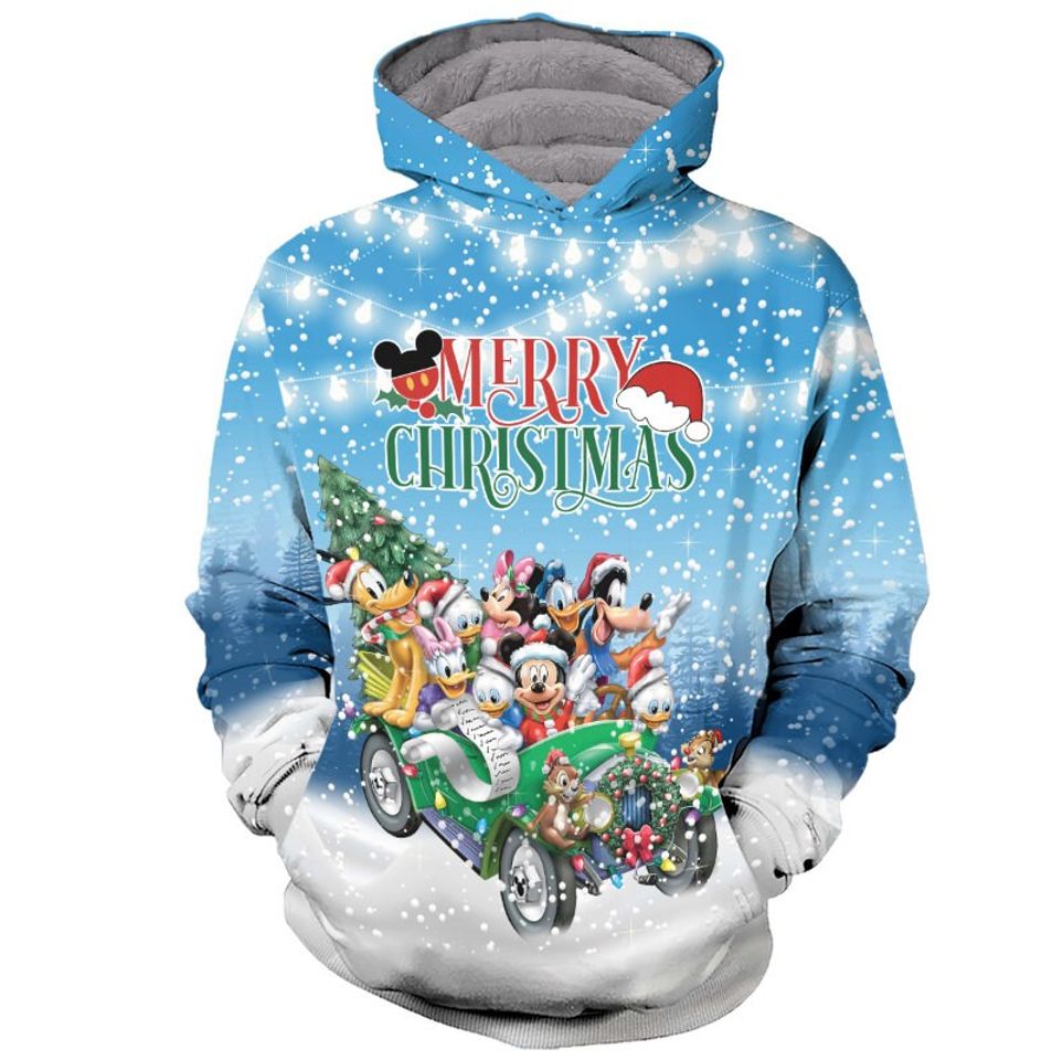 Mickey & Friends Merry Christmas Disney 3D Zip Hoodie