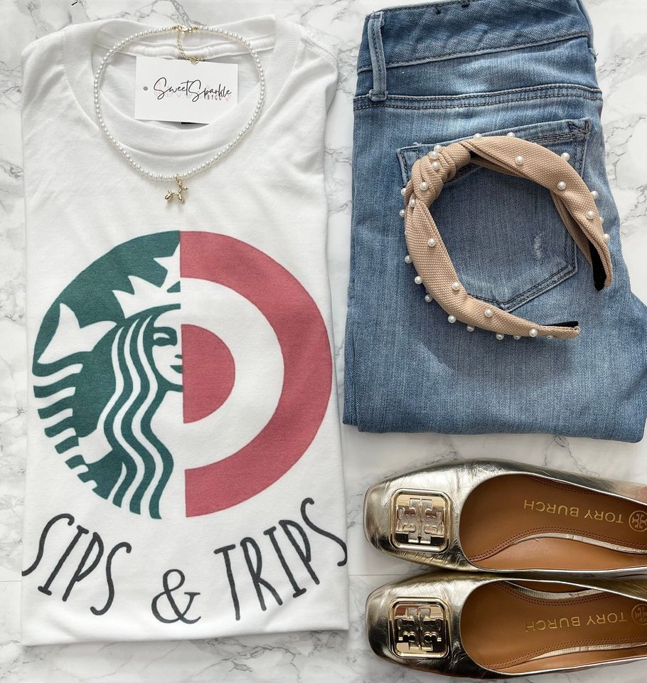 Sips and trips // Starbucks and target lover//Unisex fit//Vintage feel