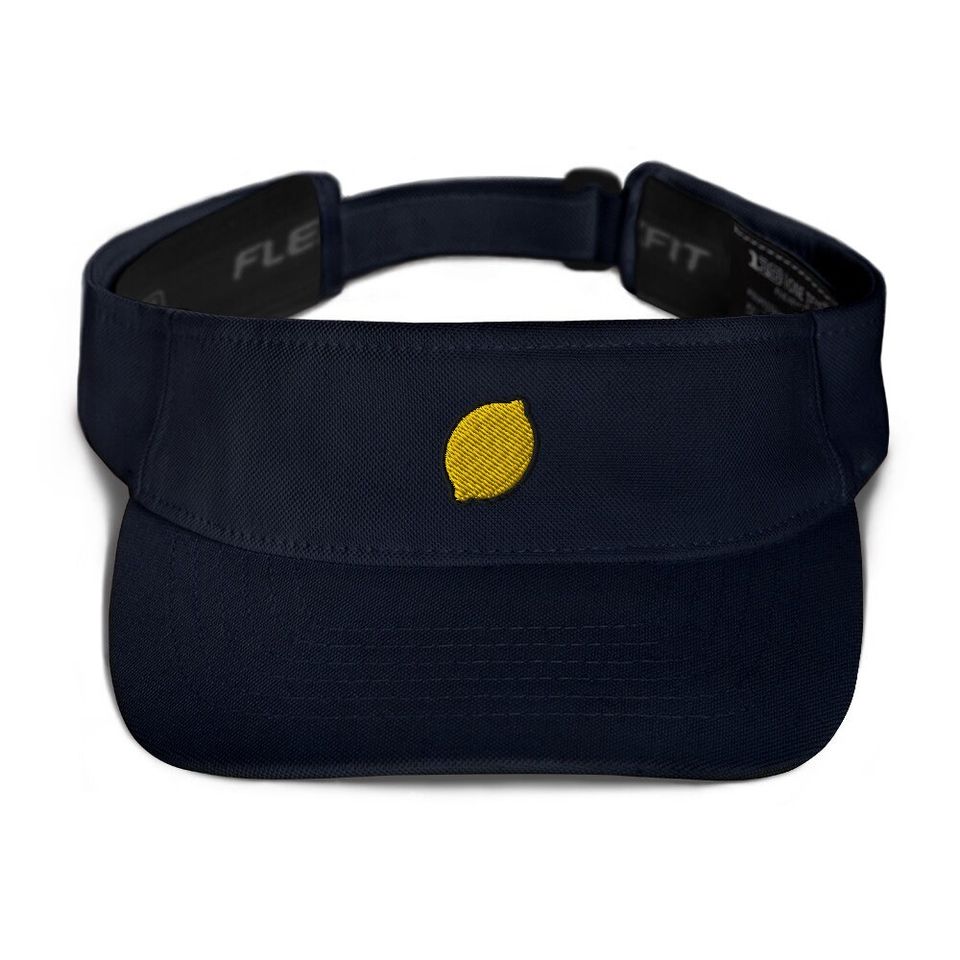 Lemon Embroidered Sun Visor, Adjustable Summer Beach Cap, Multiple Colors