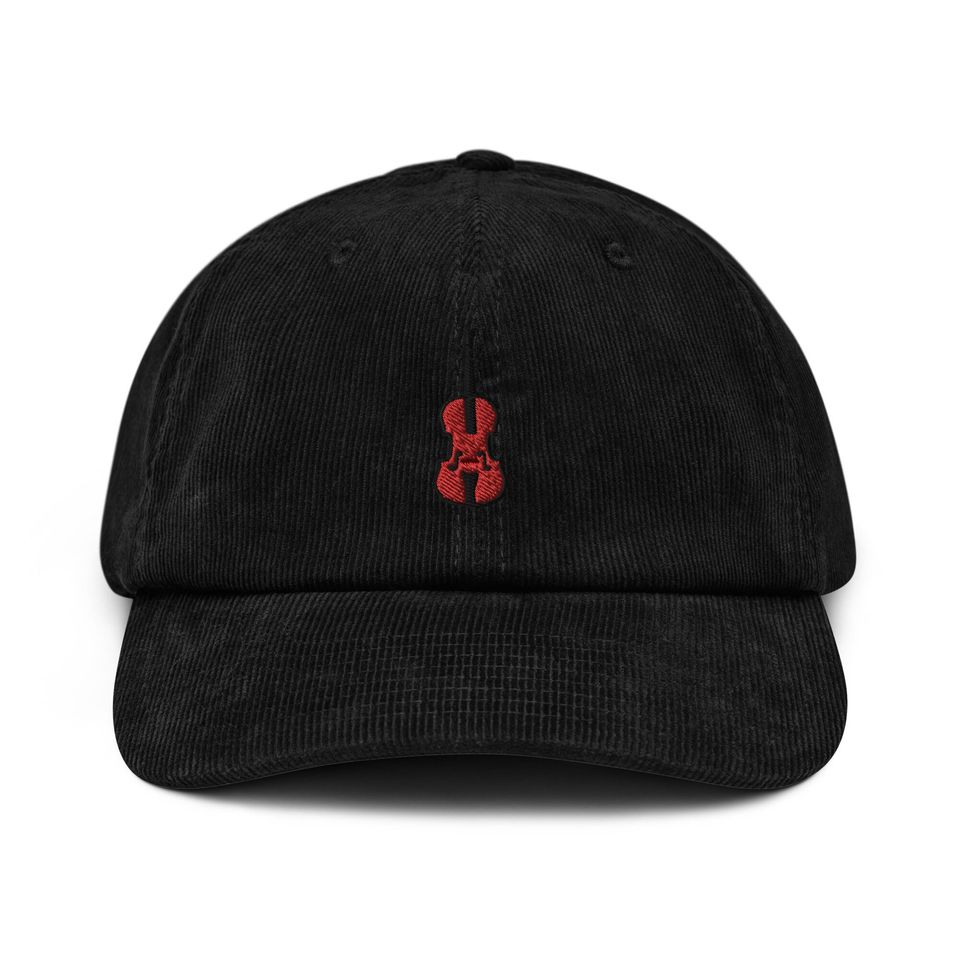 Cello Corduroy Hat, Embroidered Corduroy Dad Cap - Multiple Colors