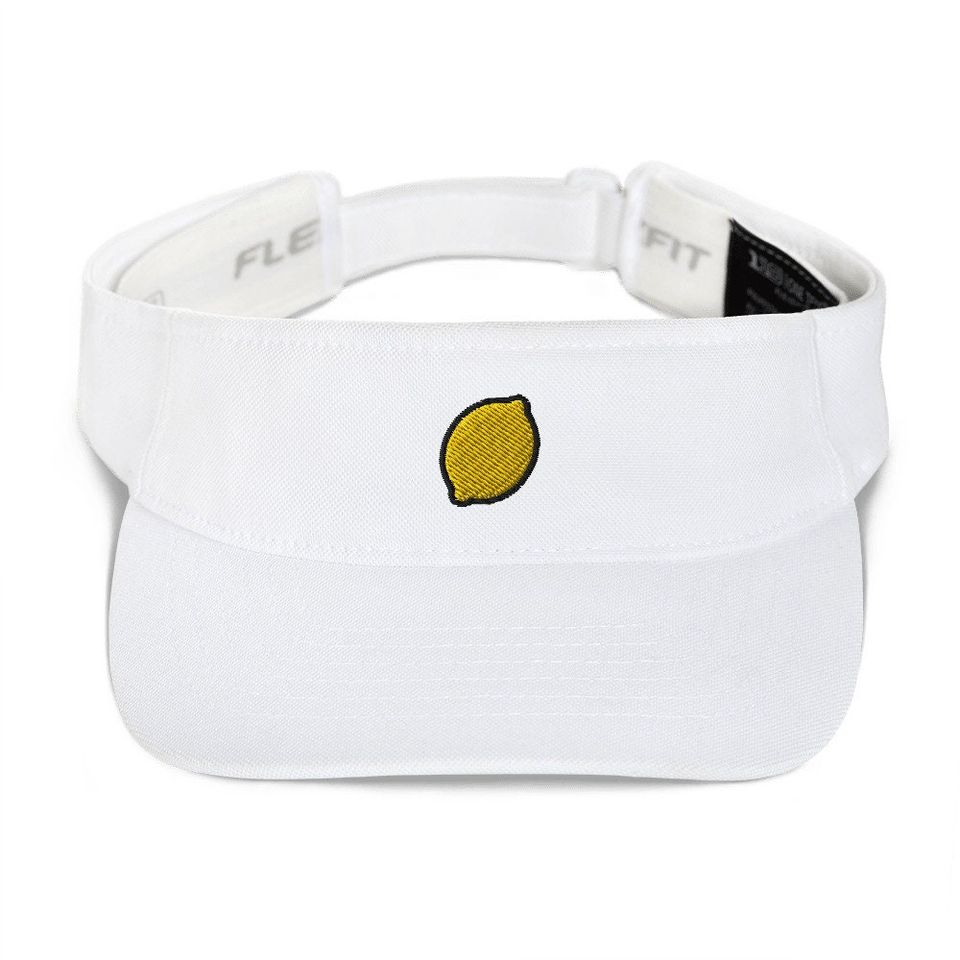 Lemon Embroidered Sun Visor, Adjustable Summer Beach Cap, Multiple Colors