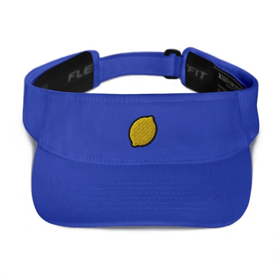 Lemon Embroidered Sun Visor, Adjustable Summer Beach Cap, Multiple Colors
