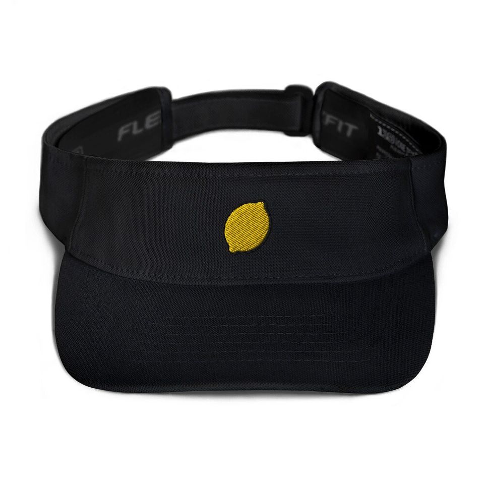 Lemon Embroidered Sun Visor, Adjustable Summer Beach Cap, Multiple Colors
