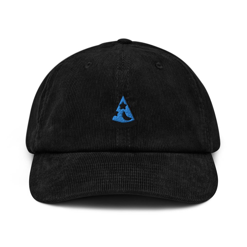 Wizard Corduroy Hat, Handmade Embroidered Corduroy Dad Cap