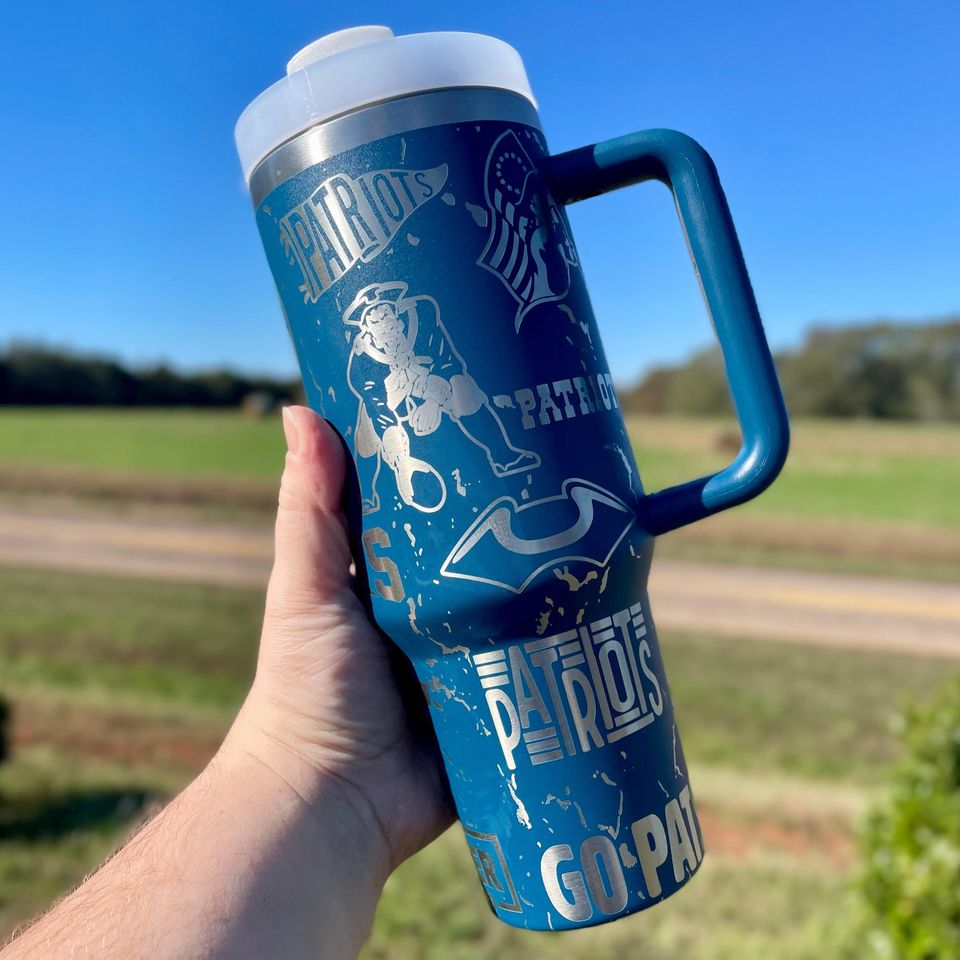 New England Patriots 40oz Engraved Tumbler