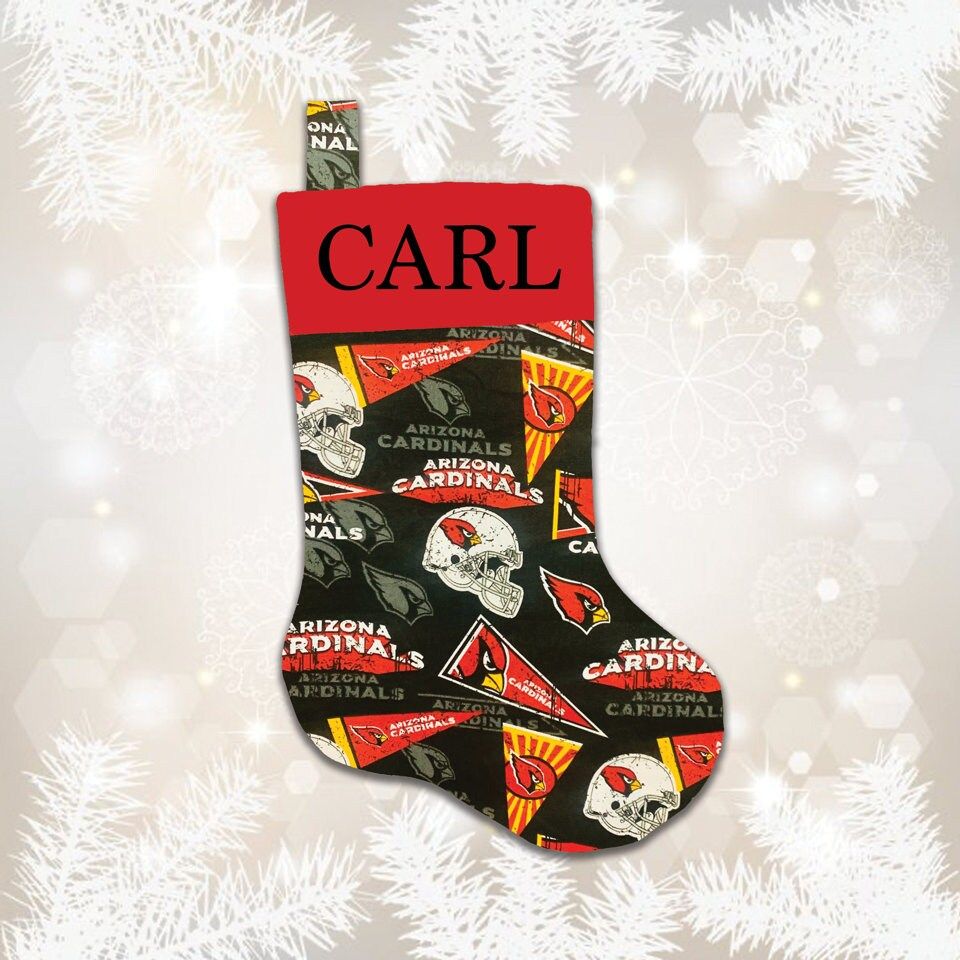 Arizonna Cardinals Christmas Stocking with Custom Name