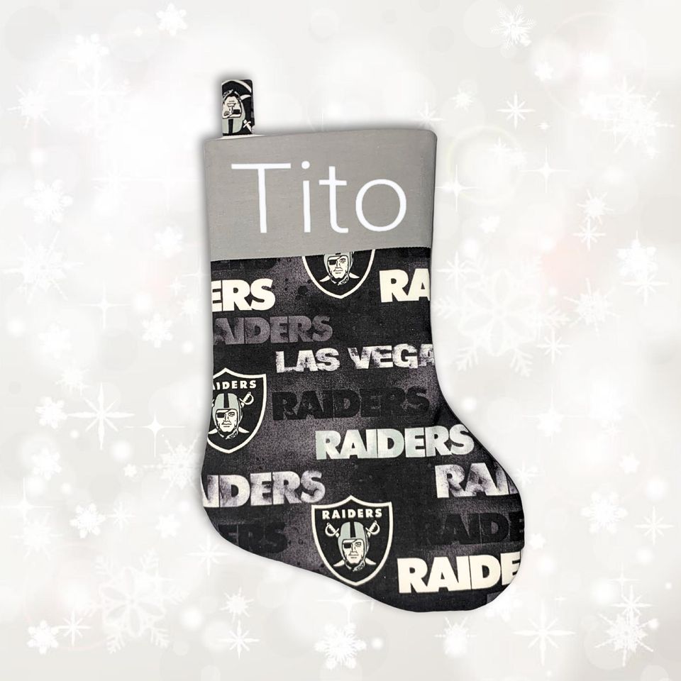 Las Vegas Raiders Christmas Stocking with Custom Name