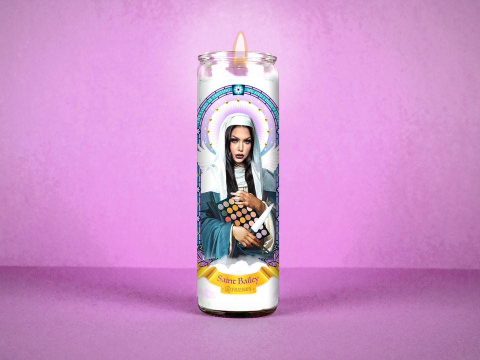 Saint Bailey Sarian Prayer Candle: Funny Gift