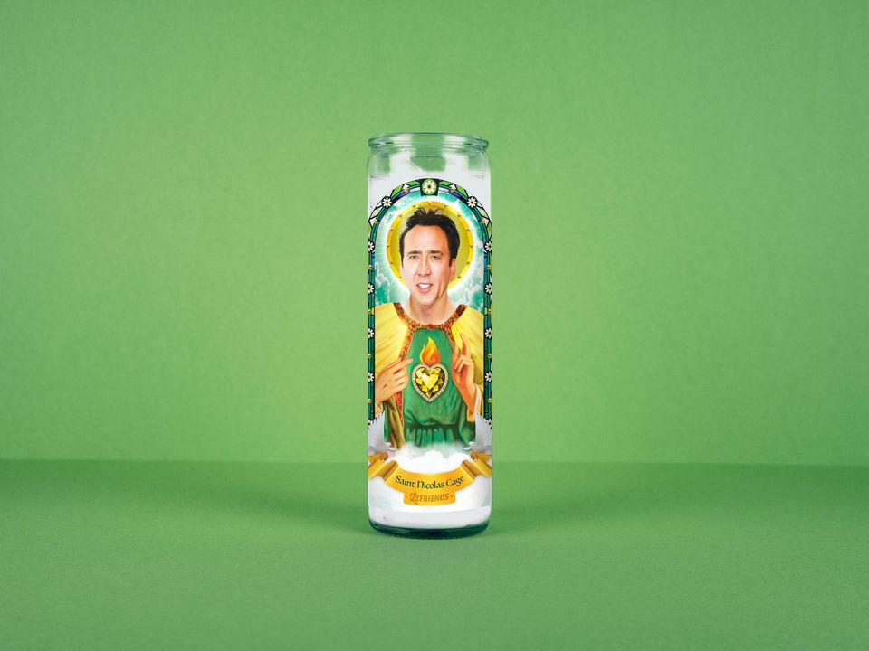 Saint Nicolas Cage Prayer Candle: Funny Gift