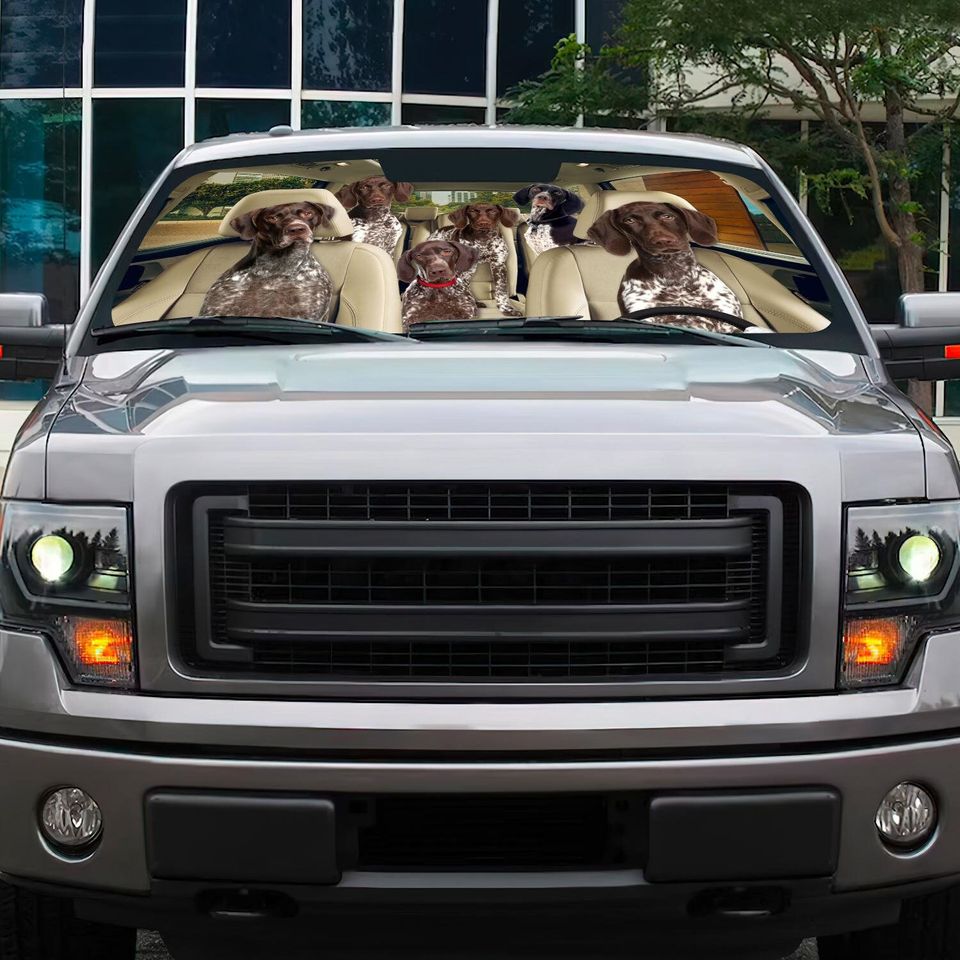 German Shorthaired Pointer Car Sun Shade, German Pointer Car Sunshade