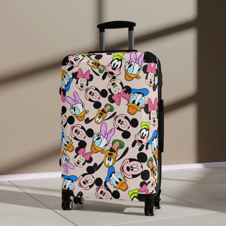 Disney Characters Pattern Luggage Cover,  Funny Disney Luggage Cover