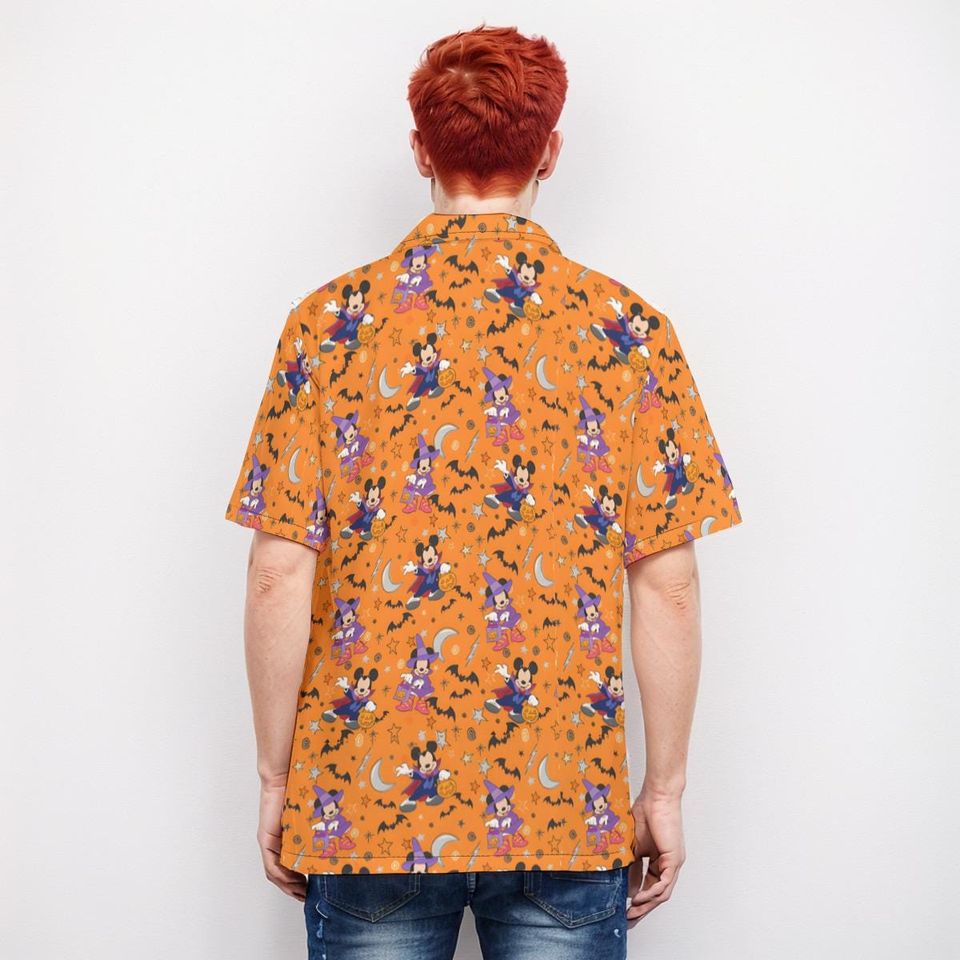 Halloween Hawaiian Shirt with Disney Mickey Print